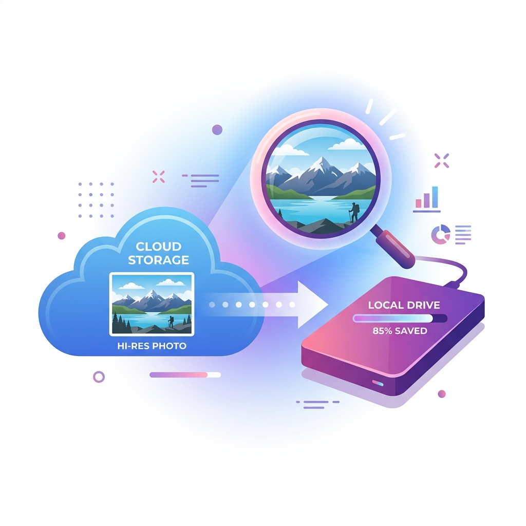 A graphic designer analyzing high resolution photography on a digital tablet